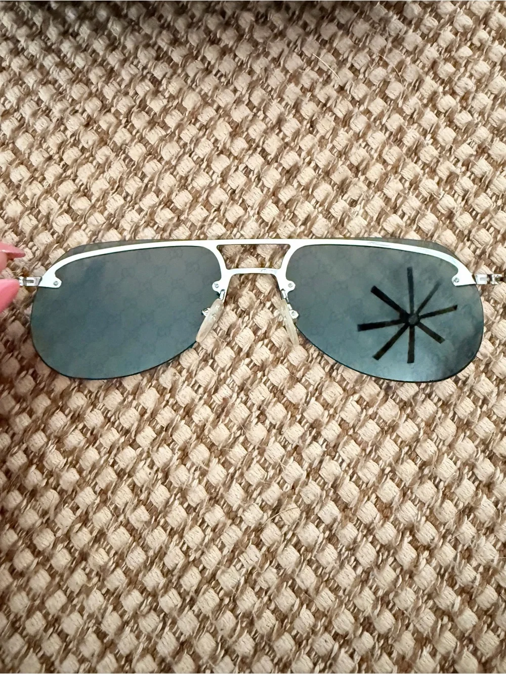 Vintage Gucci GG mirrored monogram sunglasses